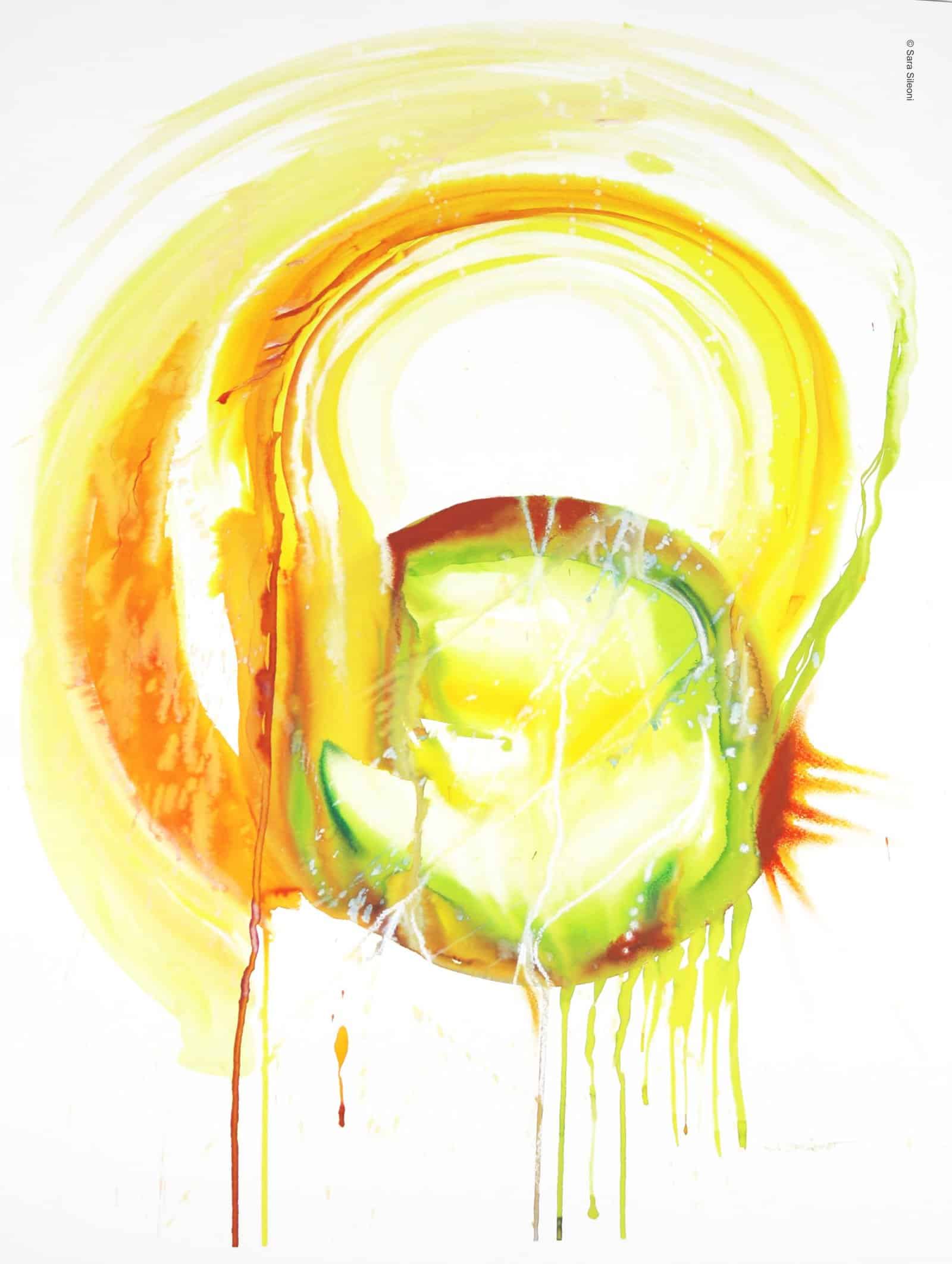 Espressione tra Terra e Luce (ecoline e gessetti, 56x76cm)_©Sara Sileoni